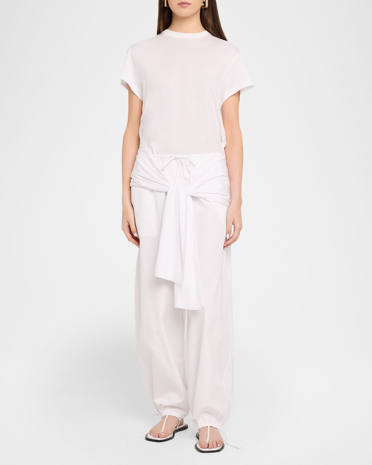 Toteme Drawstring Cotton Balloon Pants | Thumbnail 5 Toteme Drawstring Cotton Balloon Pants | Thumbnail 5
