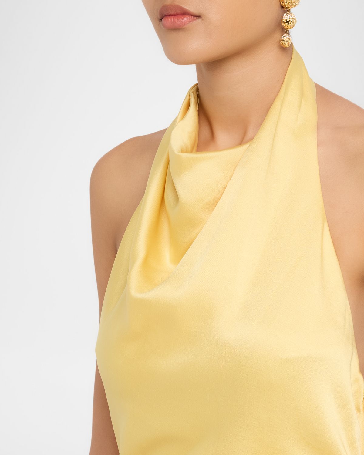 SIMKHAI Reannon Satin Halter Dress | Thumbnail 5 SIMKHAI Reannon Satin Halter Dress | Thumbnail 5