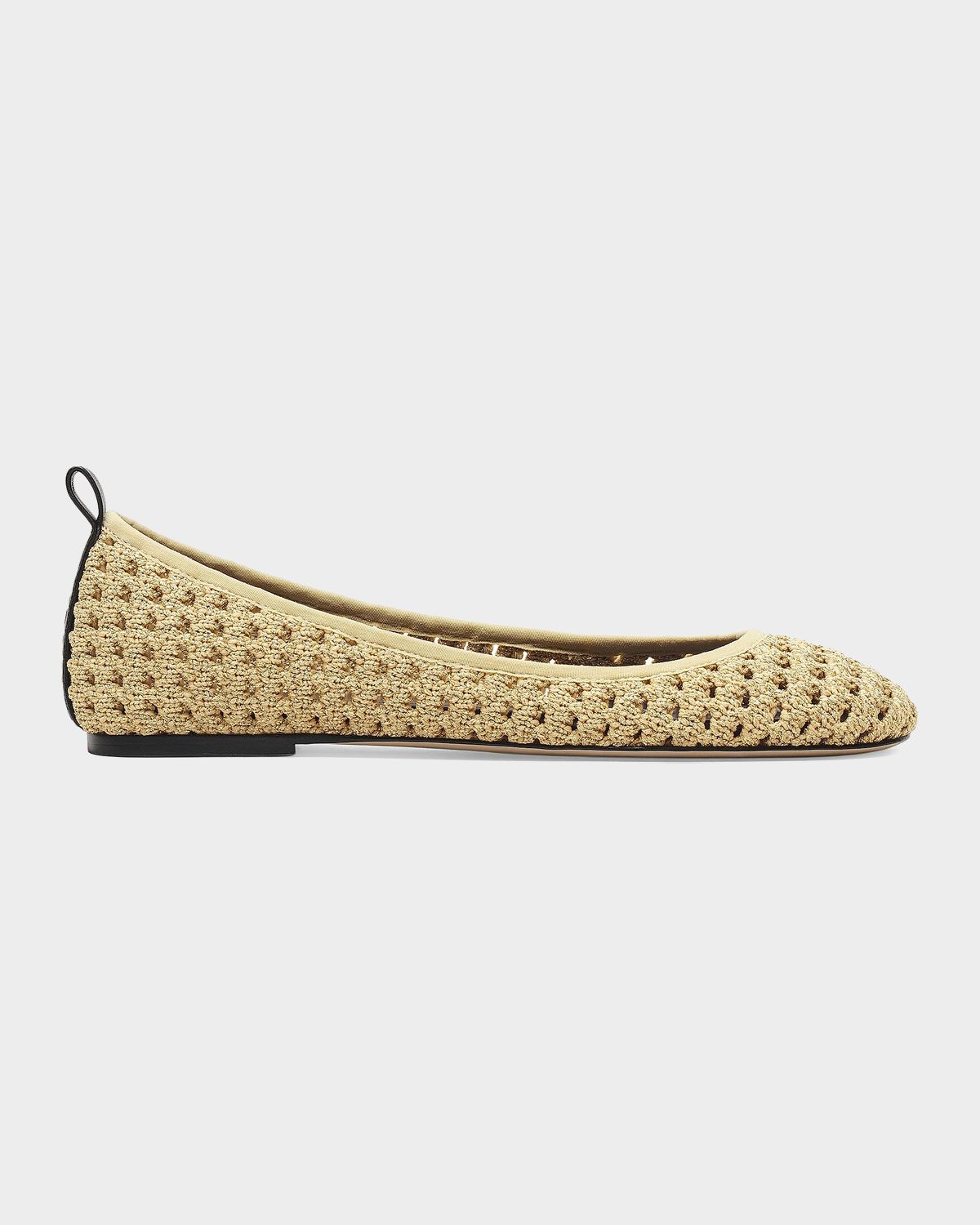 Marc Jacobs The Logo Ribbon Crochet Ballerina Flats