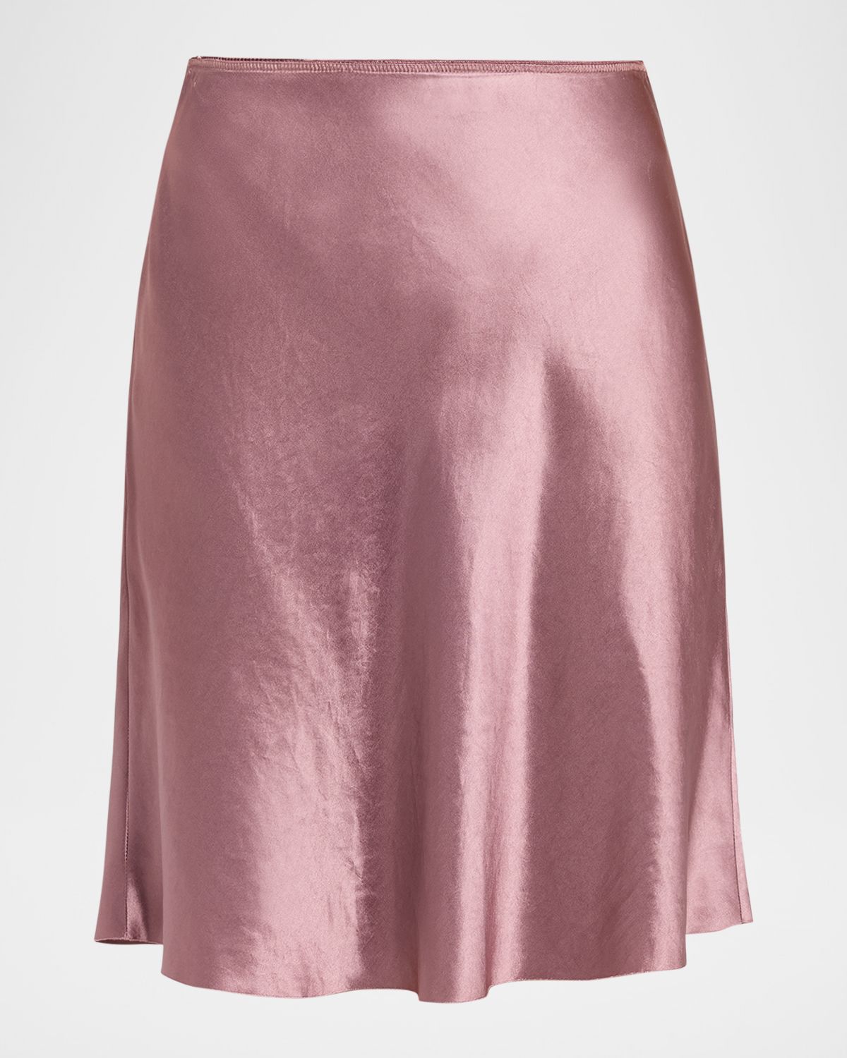 Vince Short Pull-On Satin Slip Skirt