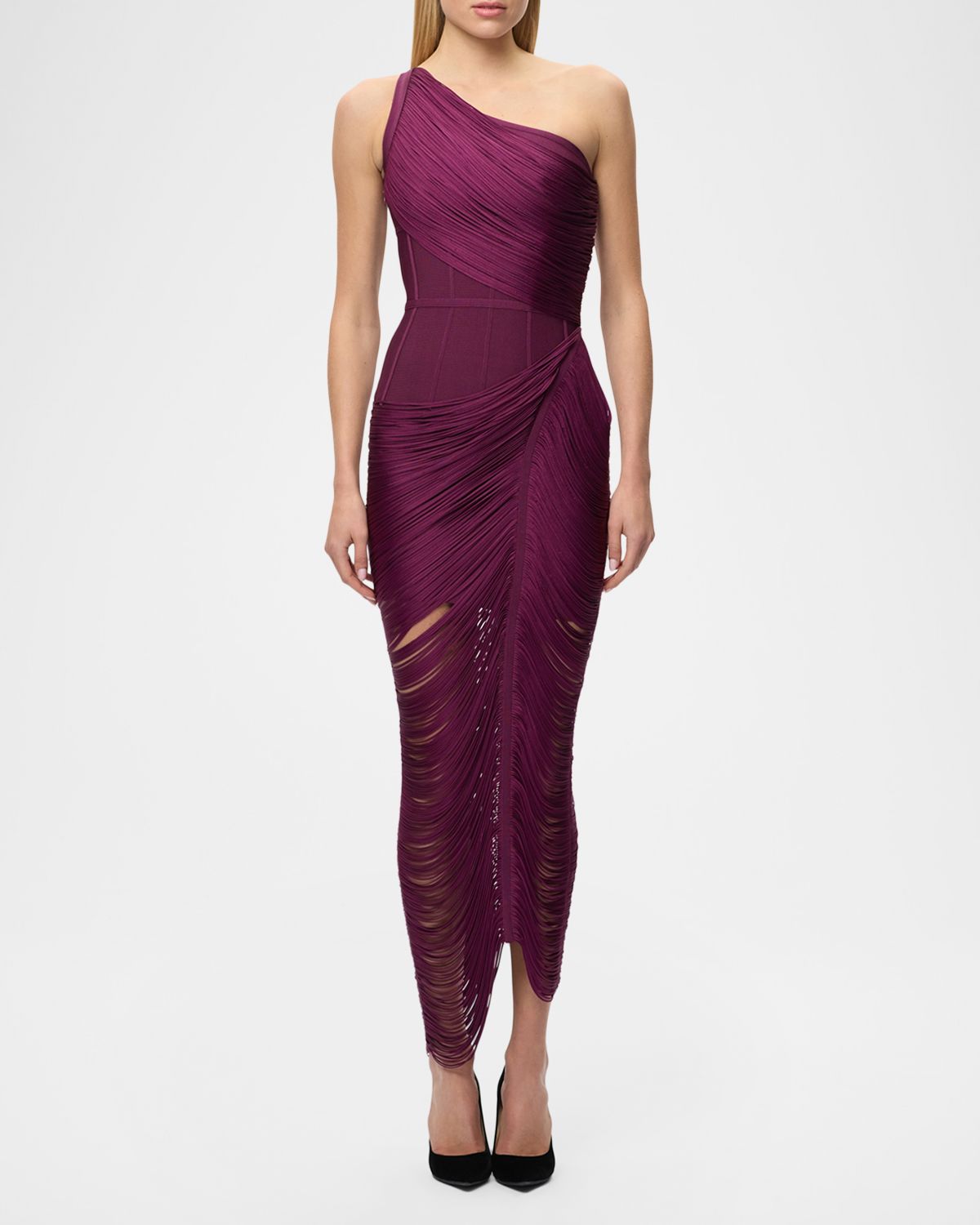Herve Leger The Tyra Asymmetric Gown | Thumbnail 8 Herve Leger The Tyra Asymmetric Gown | Thumbnail 8