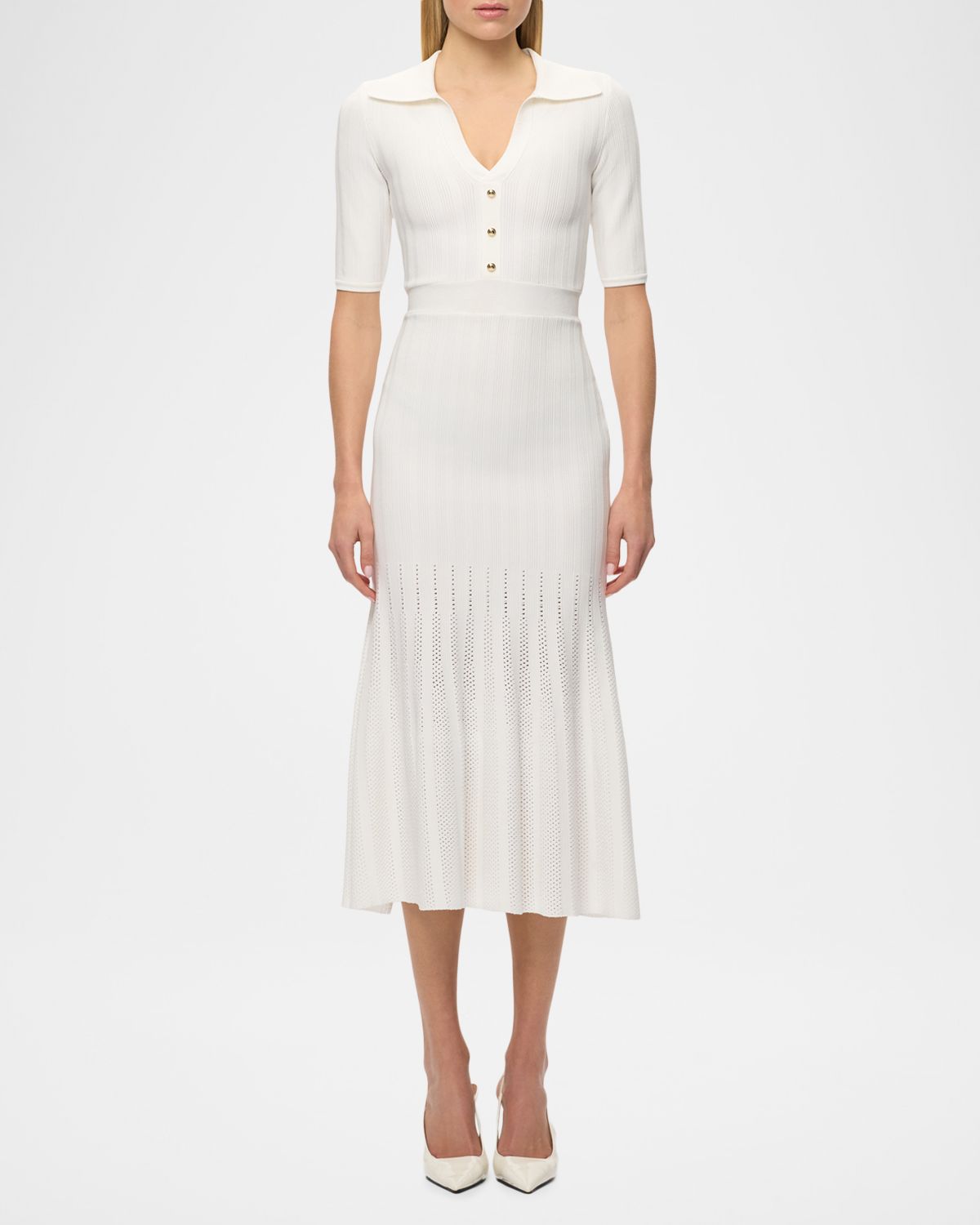 Herve Leger The Adele Ribbed Midi Dress