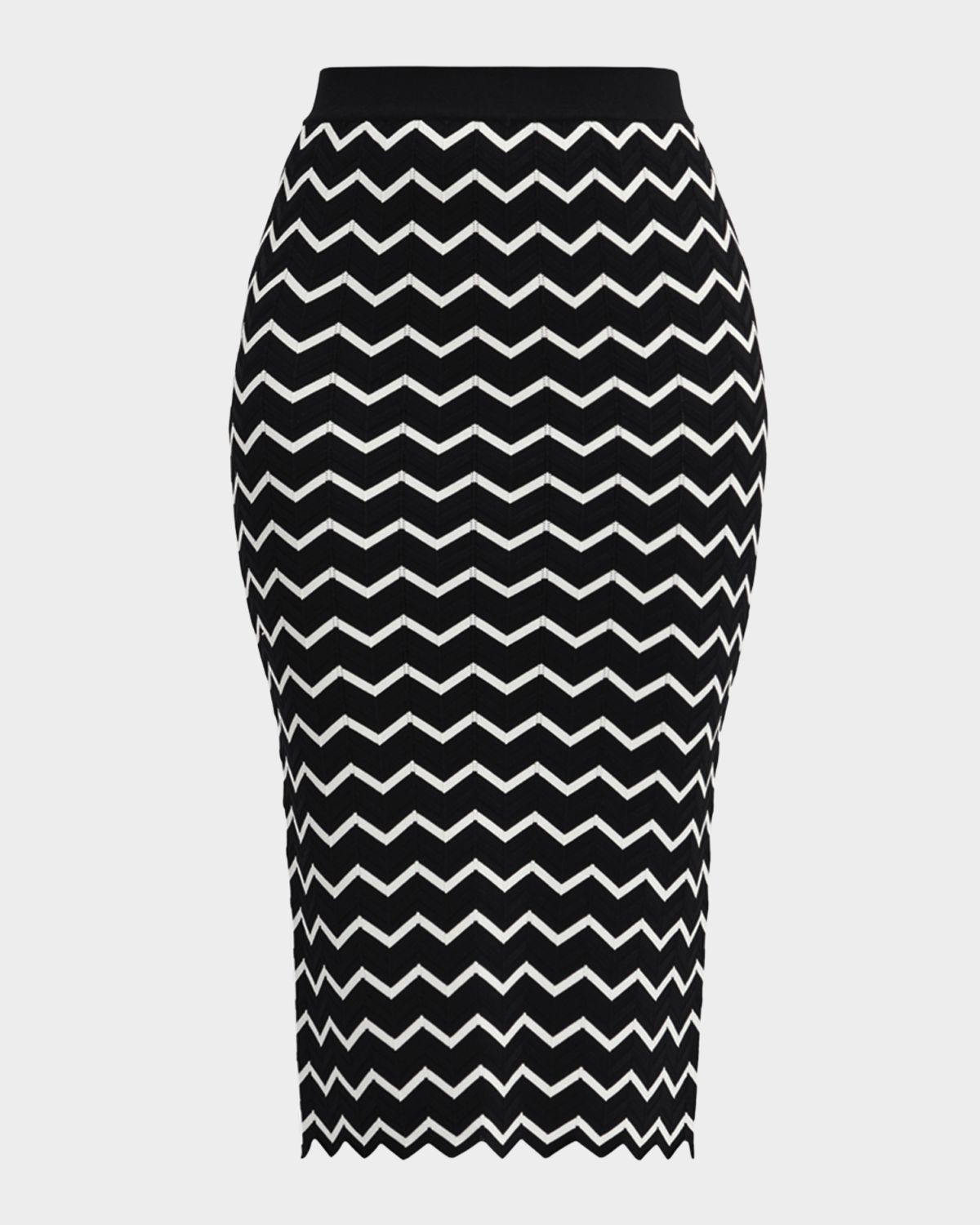 Herve Leger The Giana Chevron Knit Skirt