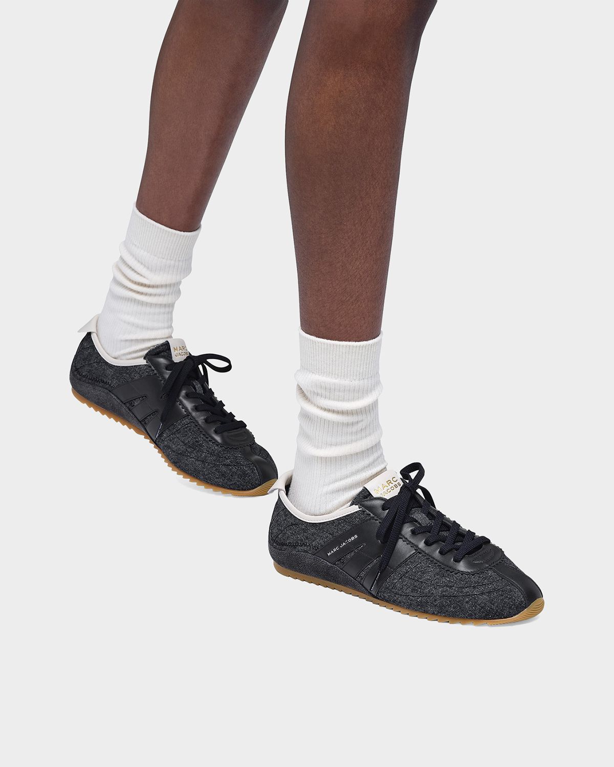 Marc Jacobs The 400 Bleecker Denim and Leather Low-Top Sneakers | Thumbnail 6 Marc Jacobs The 400 Bleecker Denim and Leather Low-Top Sneakers | Thumbnail 6