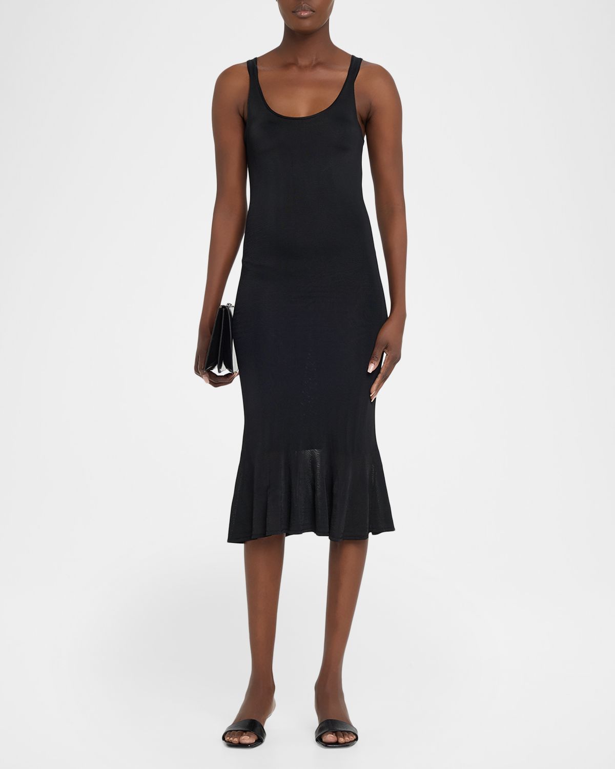 Toteme Fluted Hem Sleeveless Midi Dress | Thumbnail 4 Toteme Fluted Hem Sleeveless Midi Dress | Thumbnail 4