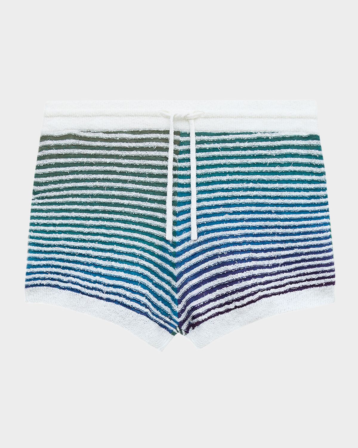 Loewe x Paula 's Ibiza Stretch Cotton Striped Knit Shorts