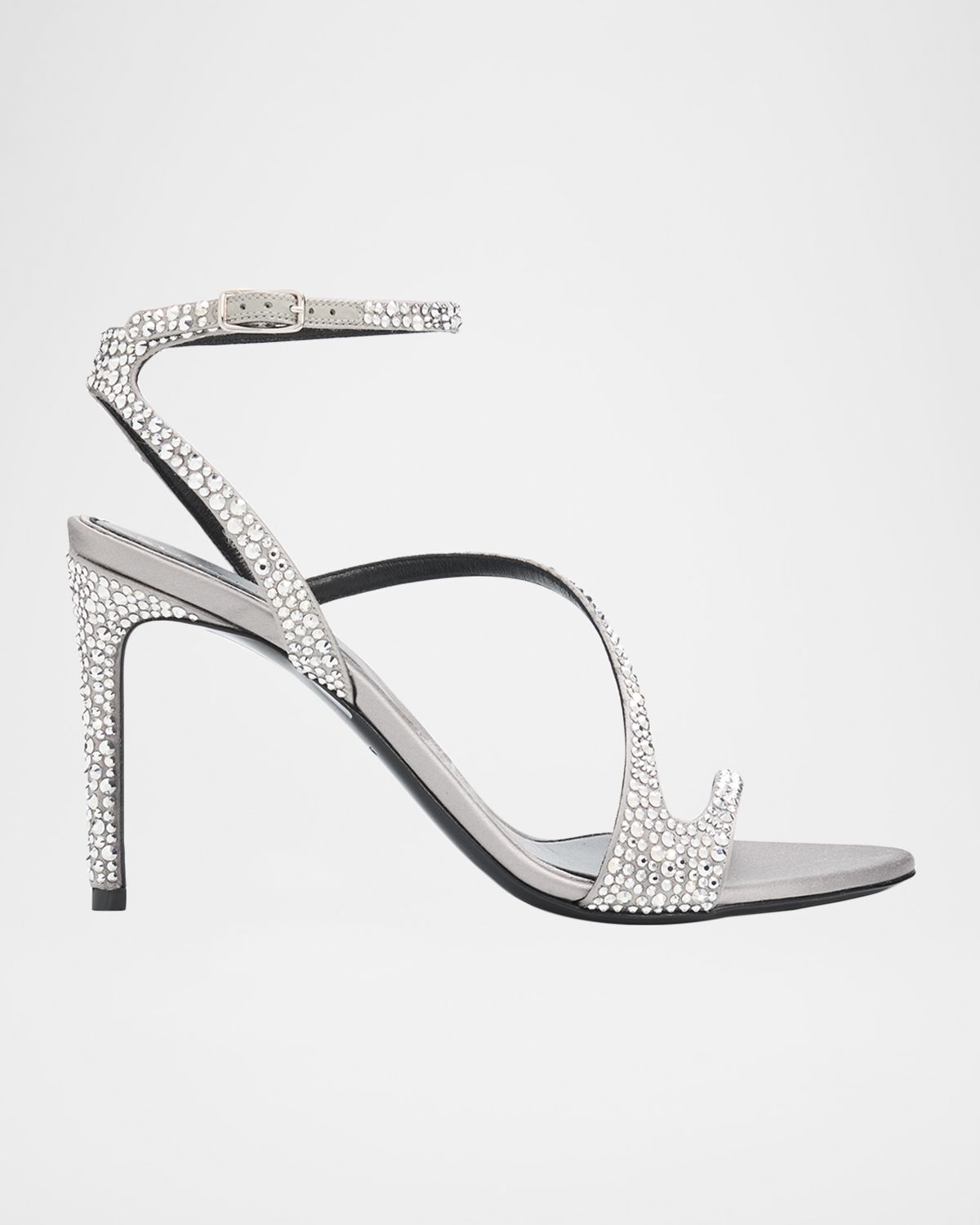 McQueen 90mm Skull Embellished Satin Ankle-Strap Sandals | Thumbnail 5 McQueen 90mm Skull Embellished Satin Ankle-Strap Sandals | Thumbnail 5