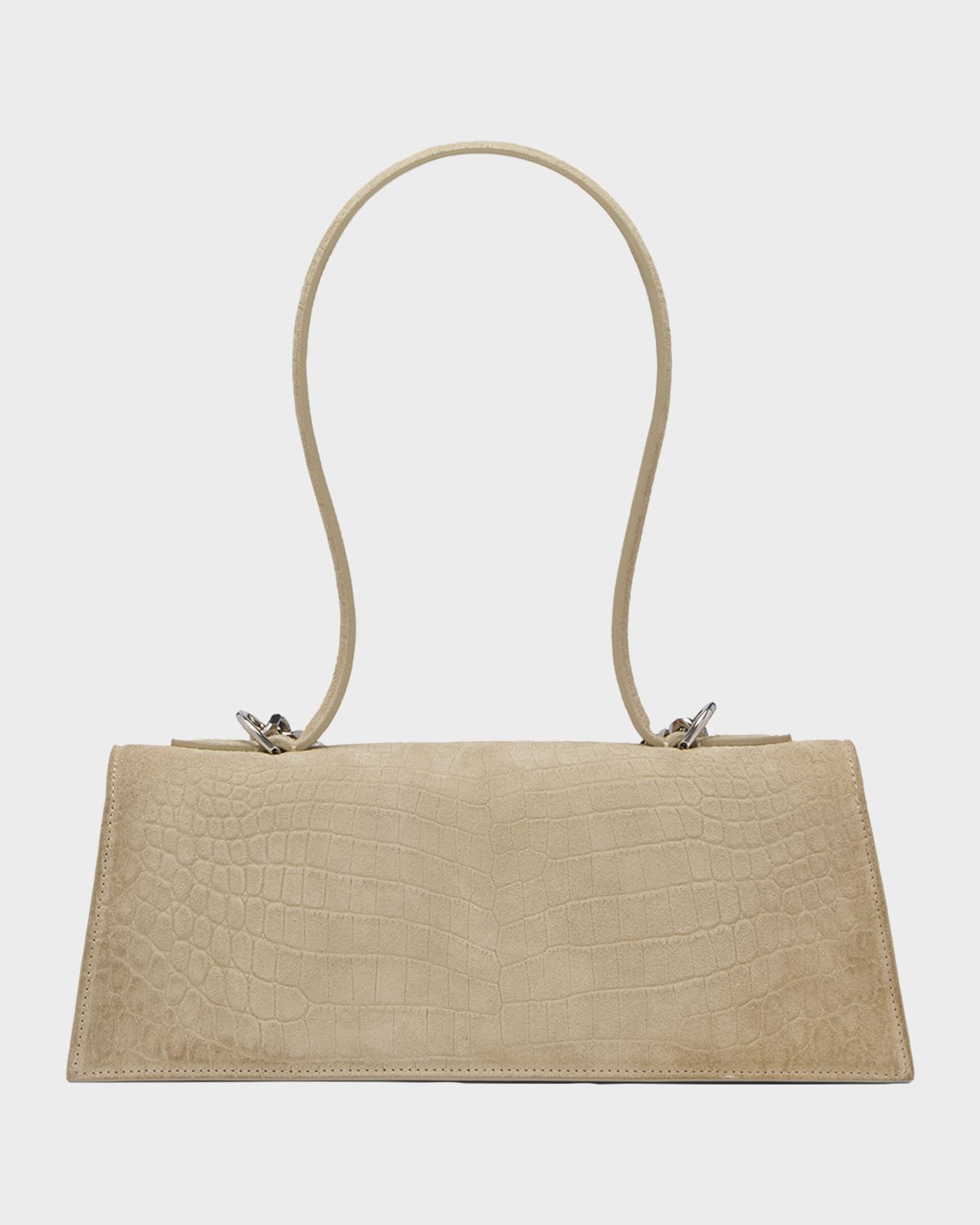 McQueen Jewelled Croc-Embossed Suede Top-Handle Bag | Thumbnail 3 McQueen Jewelled Croc-Embossed Suede Top-Handle Bag | Thumbnail 3
