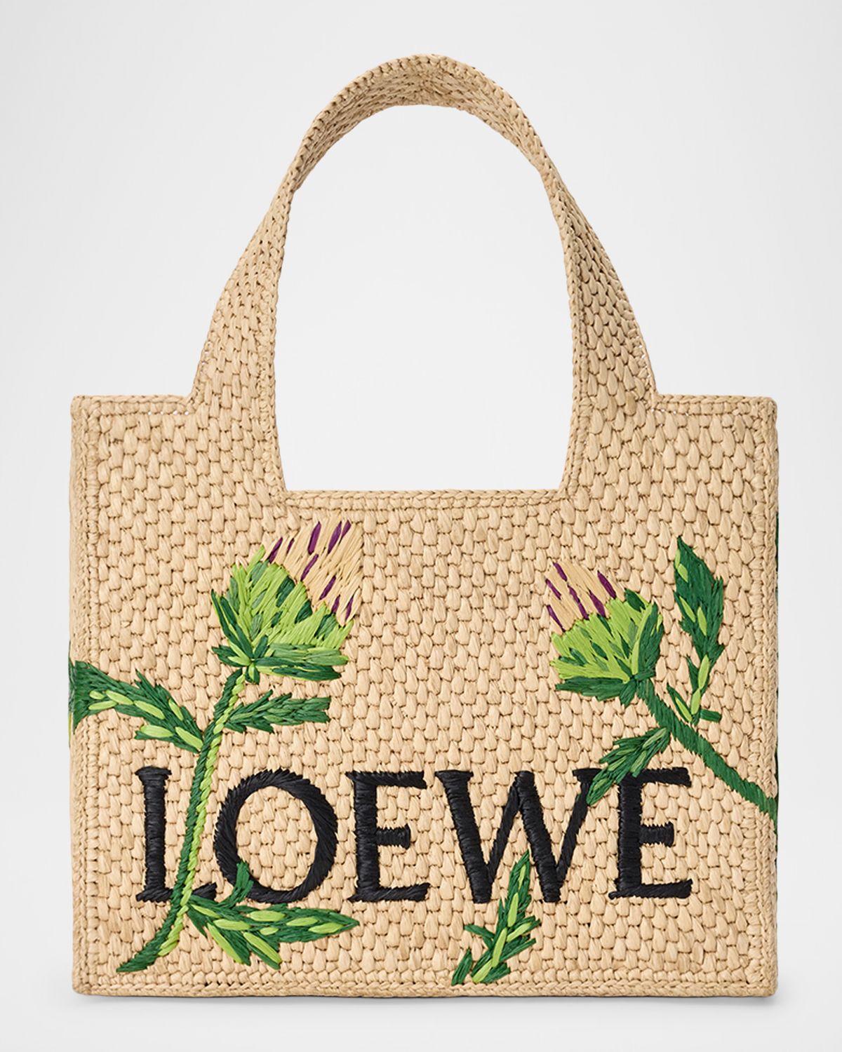 Loewe x Paula 's Ibiza Embroidered Raffia Tote Bag