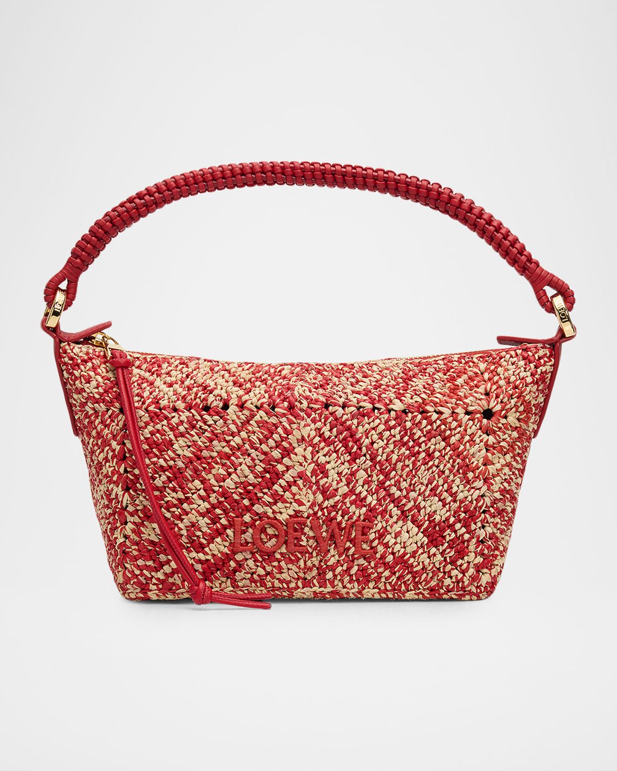 Loewe Cala Melange Raffia Top-Handle Bag