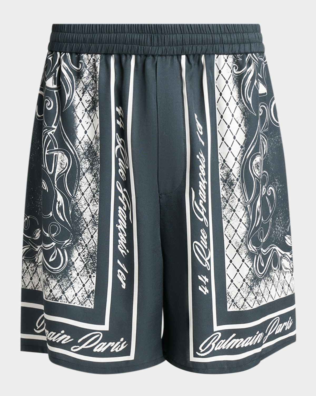 Balmain Men 's Viscose Foulard-Print Relaxed Pull-On Shorts