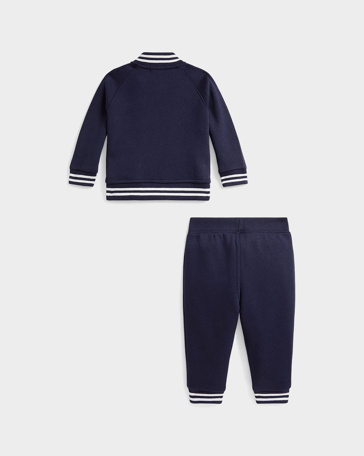 Polo Ralph Lauren Boy 's Fleece Baseball Jacket & Joggers Set, Size 3M-12M | Thumbnail 3 Polo Ralph Lauren Boy 's Fleece Baseball Jacket & Joggers Set, Size 3M-12M | Thumbnail 3