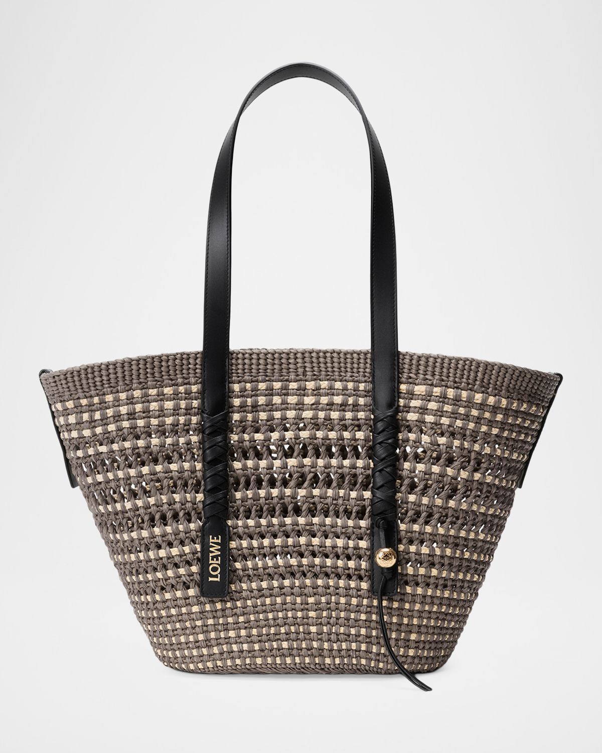 Loewe x Paula 's Ibiza Braid Medium Woven Basket Tote Bag