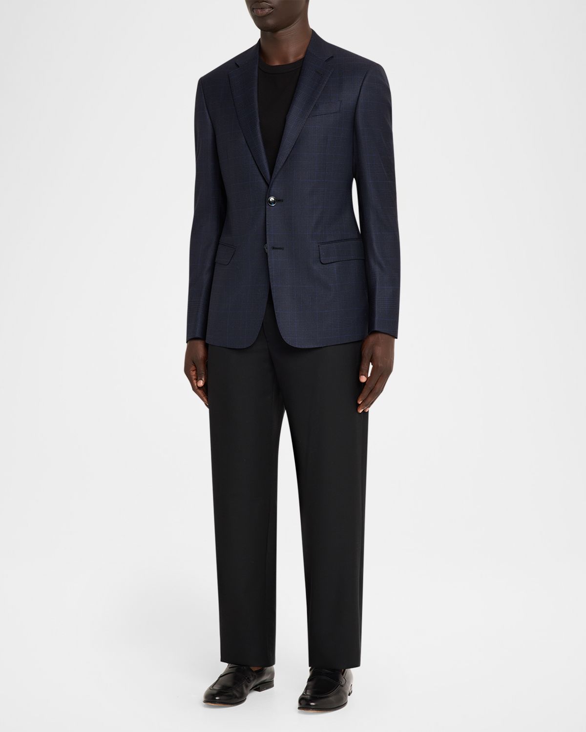 Giorgio Armani Men 's Soft Prince of Wales Single-Breasted Sport Coat | Thumbnail 8 Giorgio Armani Men 's Soft Prince of Wales Single-Breasted Sport Coat | Thumbnail 8