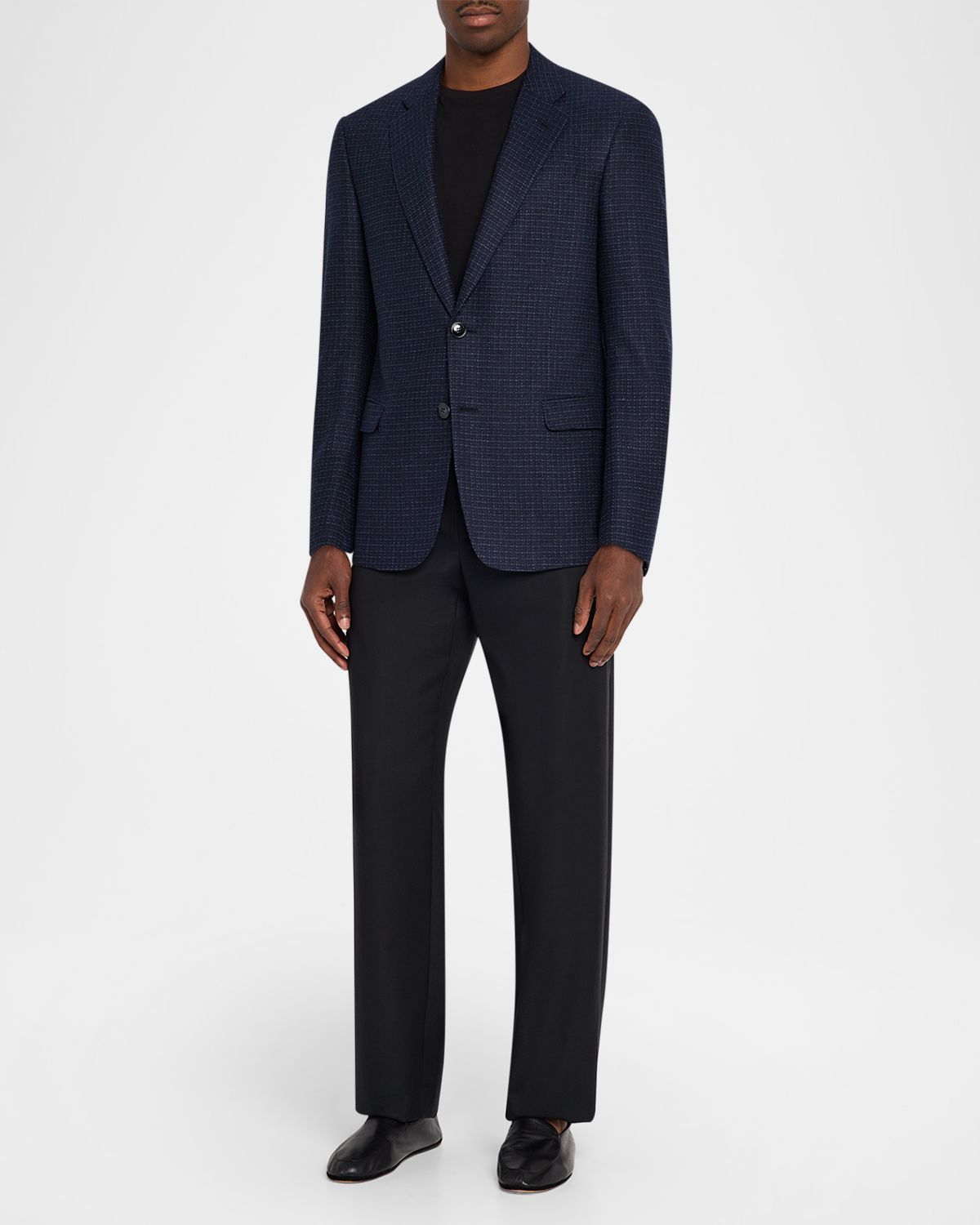 Giorgio Armani Men 's Soft Line Check Single-Breasted Sport Coat | Thumbnail 8 Giorgio Armani Men 's Soft Line Check Single-Breasted Sport Coat | Thumbnail 8