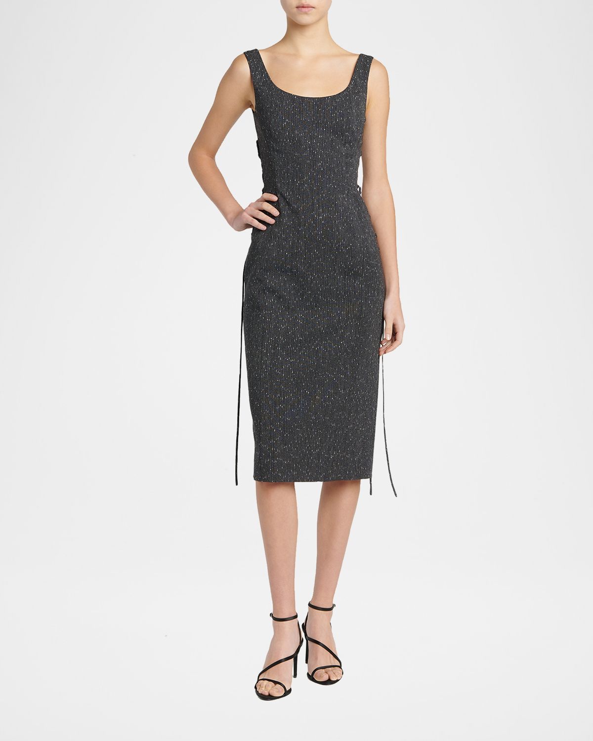 McQueen Sleeveless Laced Sheath Dress | Thumbnail 2