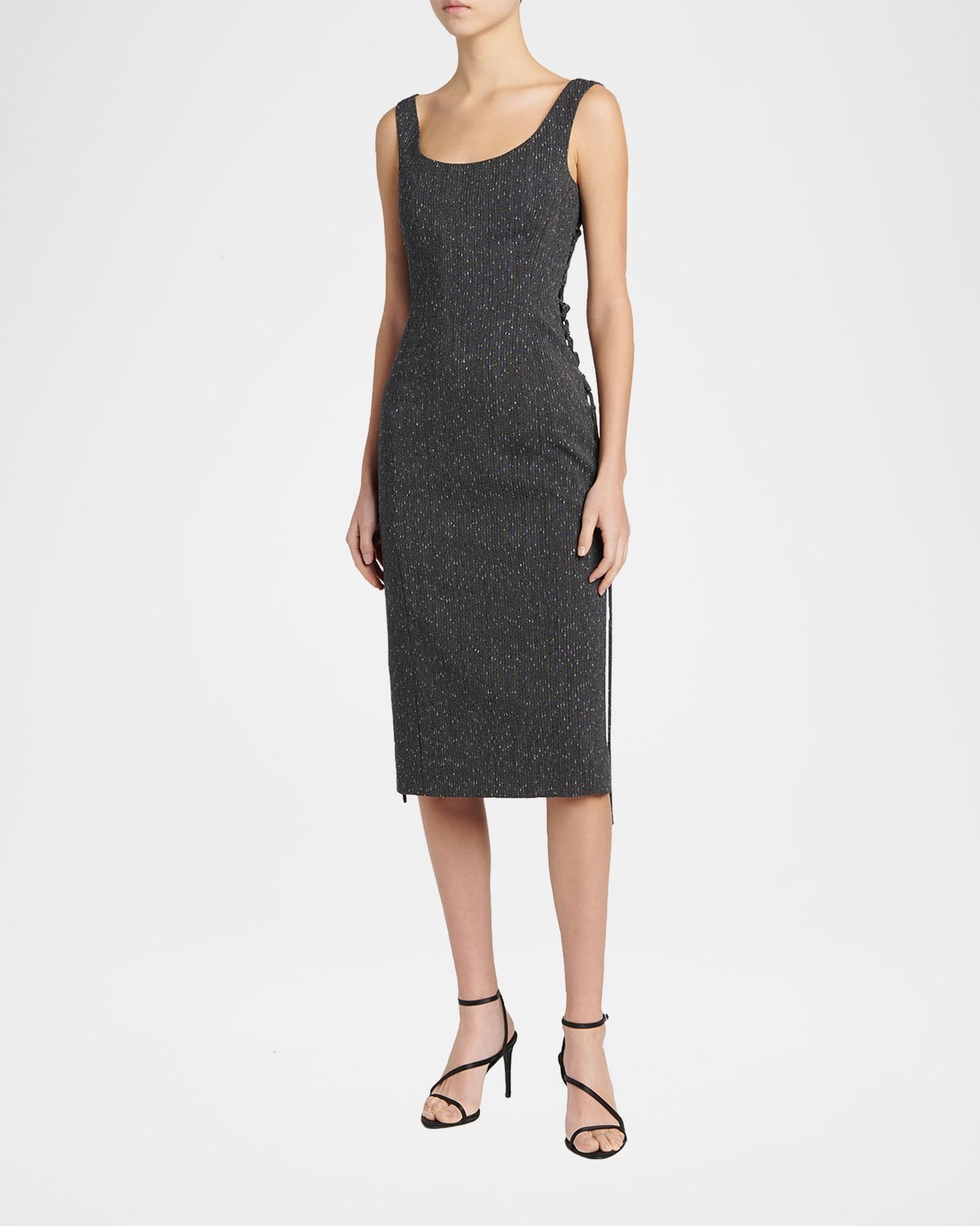 McQueen Sleeveless Laced Sheath Dress | Thumbnail 4