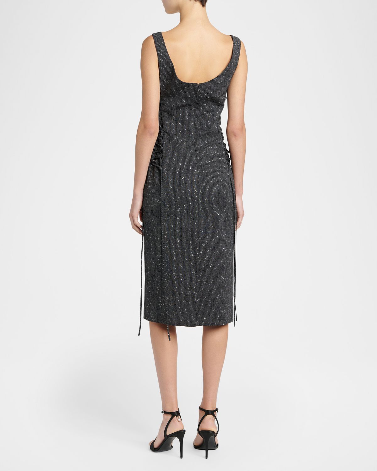 McQueen Sleeveless Laced Sheath Dress | Thumbnail 3