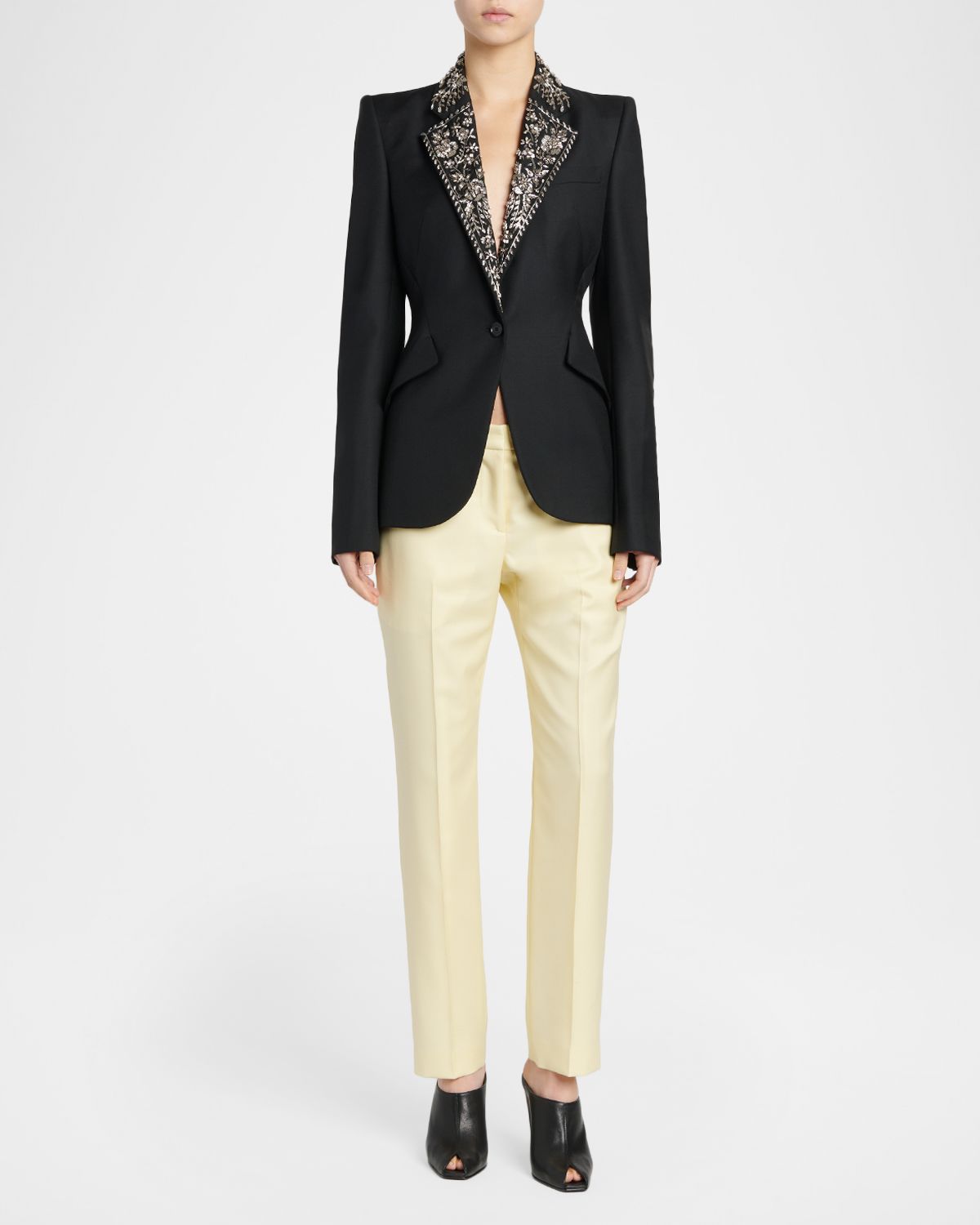 McQueen Beaded Lapel Single-Breasted Jacket | Thumbnail 2