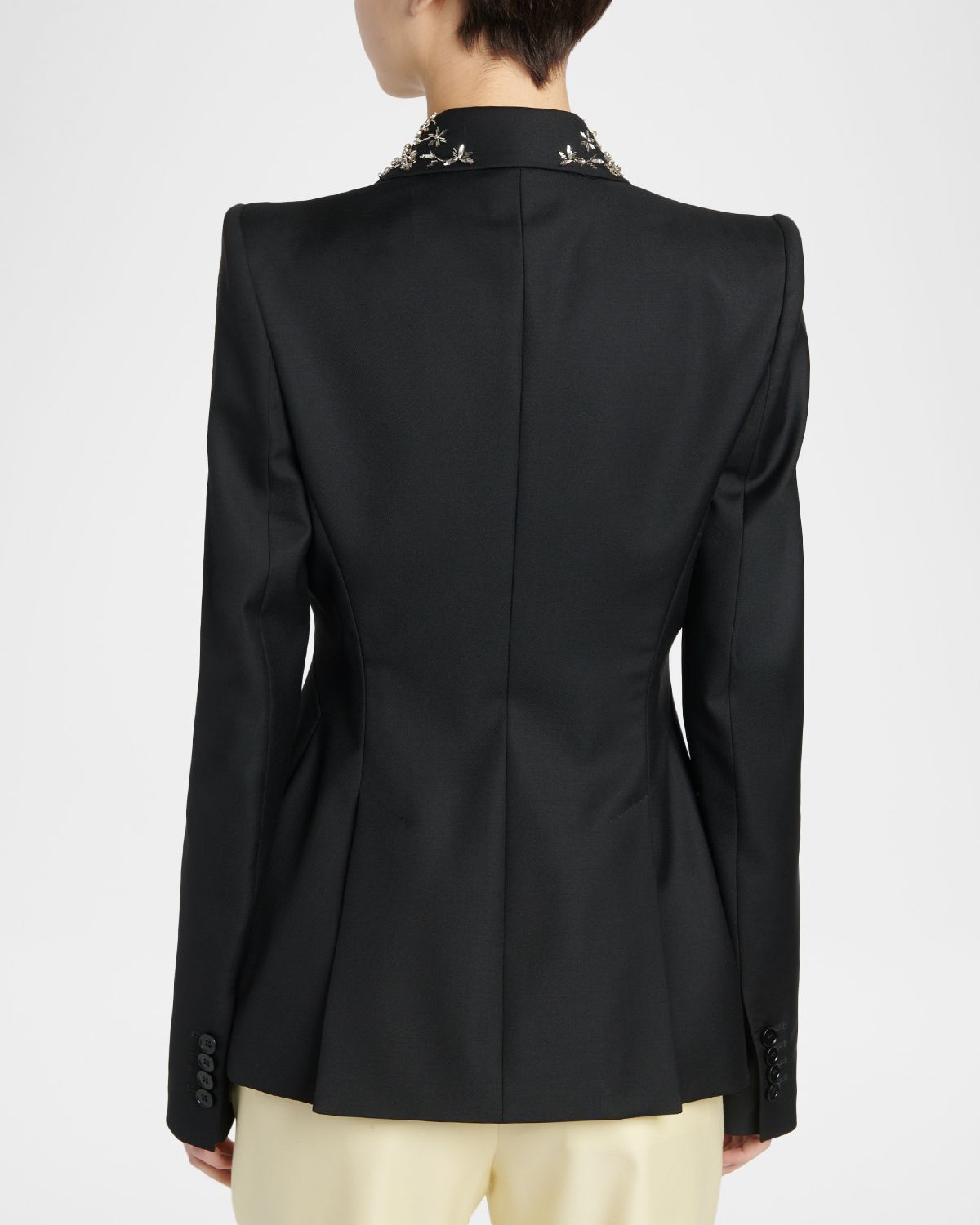 McQueen Beaded Lapel Single-Breasted Jacket | Thumbnail 3