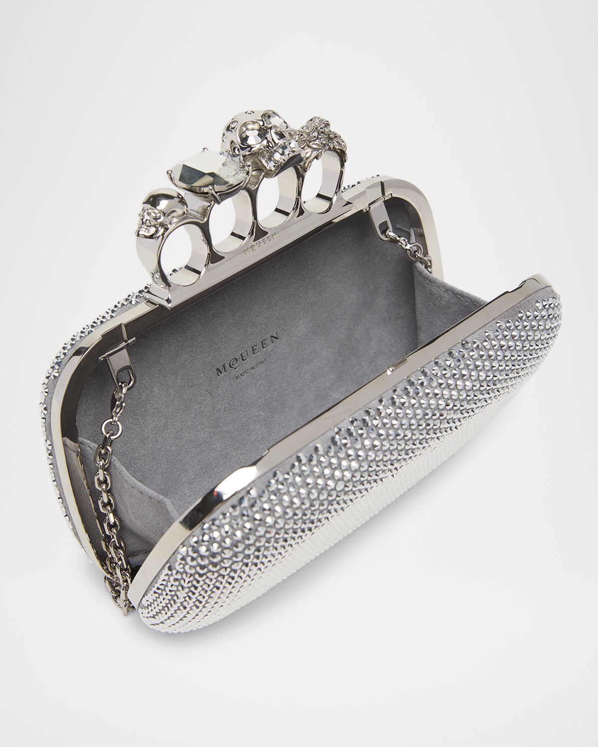 McQueen Embellished Skull Leather Clutch | Thumbnail 4 McQueen Embellished Skull Leather Clutch | Thumbnail 4