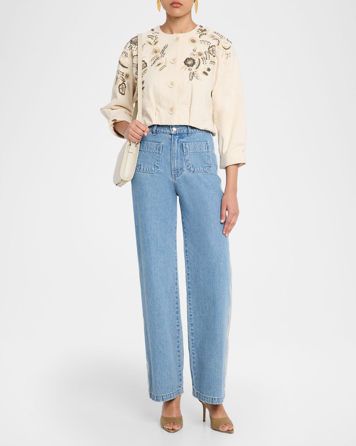 Veronica Beard Emeren Embroidered Cropped Jacket | Thumbnail 4 Veronica Beard Emeren Embroidered Cropped Jacket | Thumbnail 4