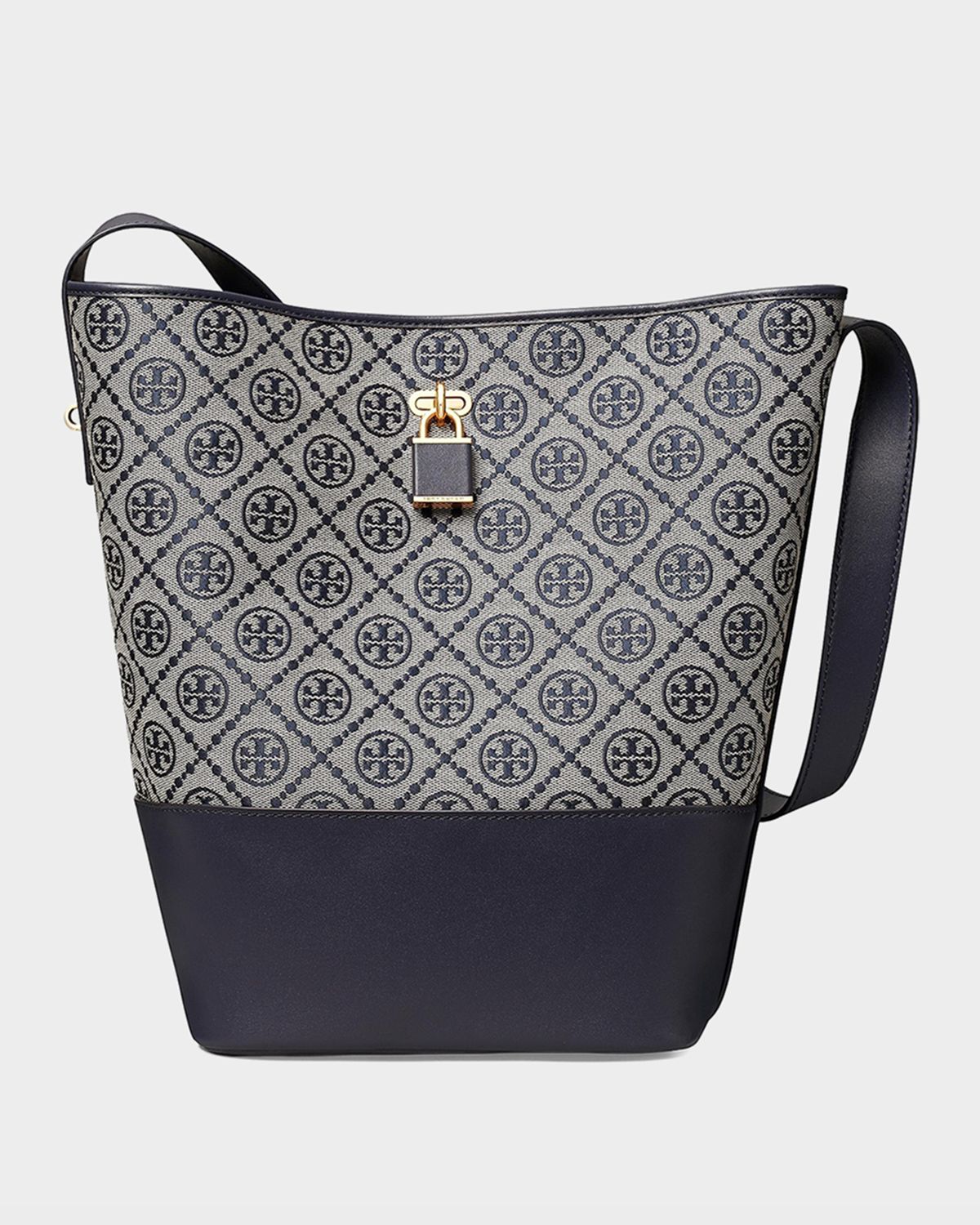 Tory Burch Lock Slim T Monogram Bucket Bag | Thumbnail 7 Tory Burch Lock Slim T Monogram Bucket Bag | Thumbnail 7