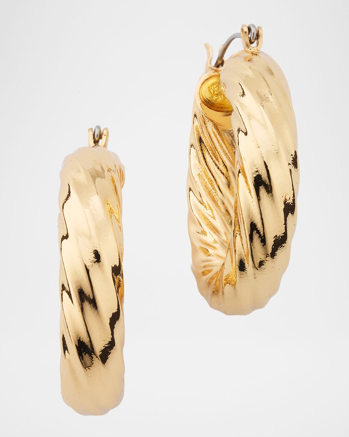 Golconda by Kenneth Jay Lane Small Polished Gold-Plated Earrings