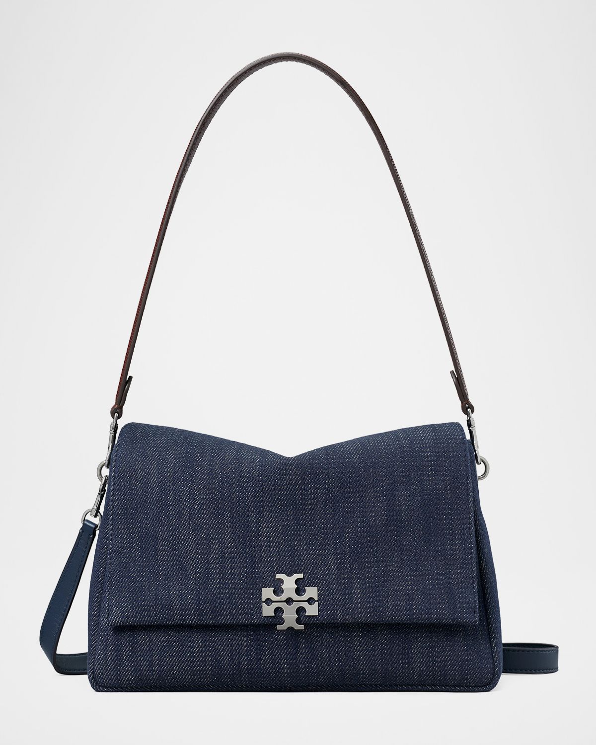 Tory Burch Charlie Denim Shoulder Bag