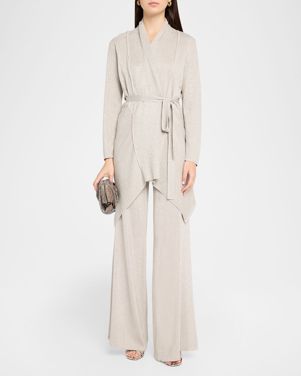 Kobi Halperin Nina Straight-Leg Shimmer Knit Pants | Thumbnail 4
