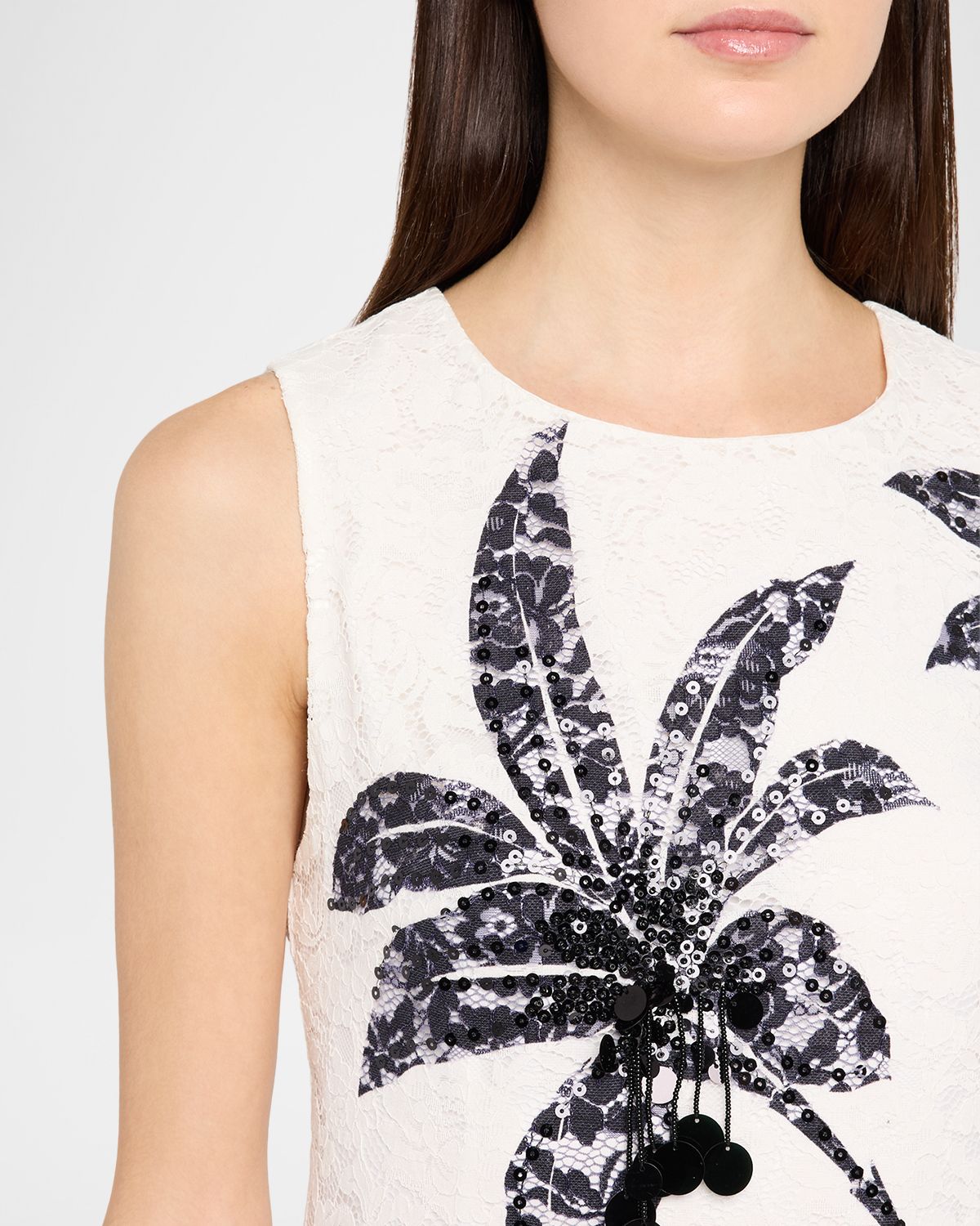 Kobi Halperin Maren Sleeveless Palm Leaf-Print Lace Dress | Thumbnail 9 Kobi Halperin Maren Sleeveless Palm Leaf-Print Lace Dress | Thumbnail 9