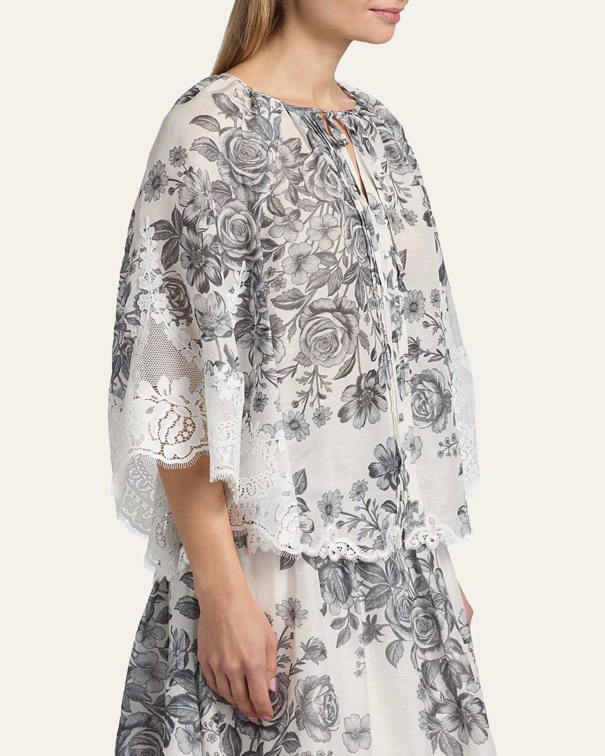 Kobi Halperin Paloma Lace-Trim Viscose-Linen Blouse | Thumbnail 7 Kobi Halperin Paloma Lace-Trim Viscose-Linen Blouse | Thumbnail 7