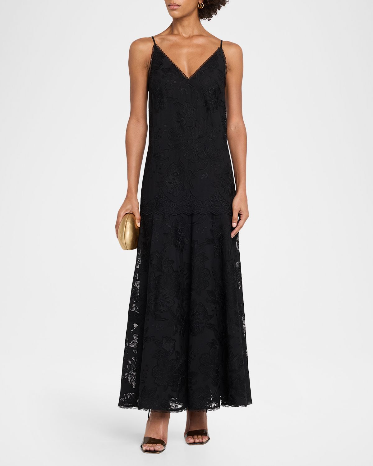 Kobi Halperin Robbie Embroidered Lace-Trim Maxi Dress | Thumbnail 2 Kobi Halperin Robbie Embroidered Lace-Trim Maxi Dress | Thumbnail 2
