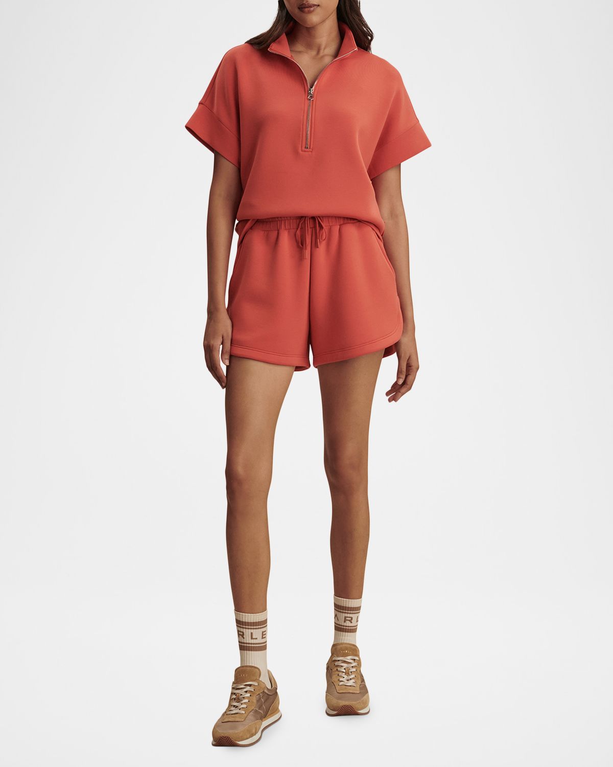 Varley Coulter High-Rise Drawstring Shorts