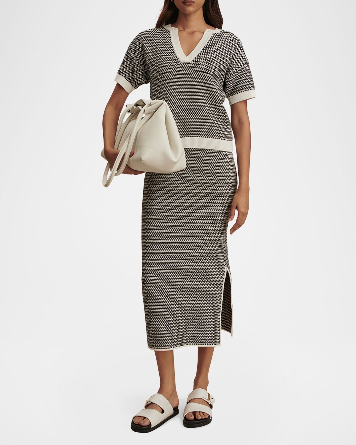 Varley Dora Chevron Knit Top