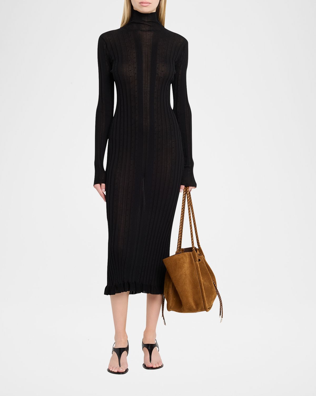 Proenza Schouler Monet Dress in Fine Bobble Knit | Thumbnail 5