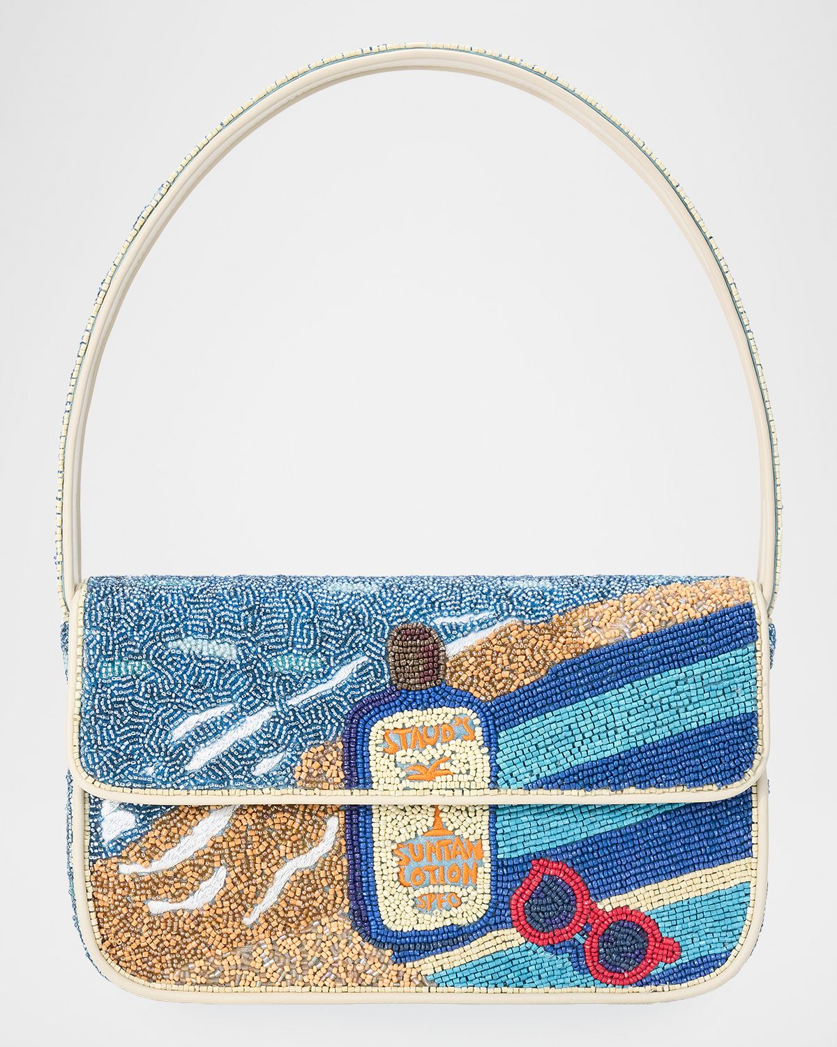 STAUD Tommy Beaded Shoulder Bag