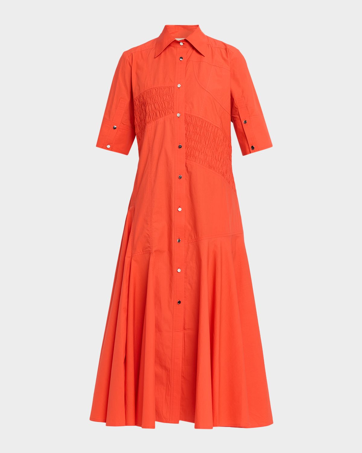 LOVEBIRDS Kairo Smocked A-Line Cotton Midi Shirtdress | Thumbnail 6 LOVEBIRDS Kairo Smocked A-Line Cotton Midi Shirtdress | Thumbnail 6