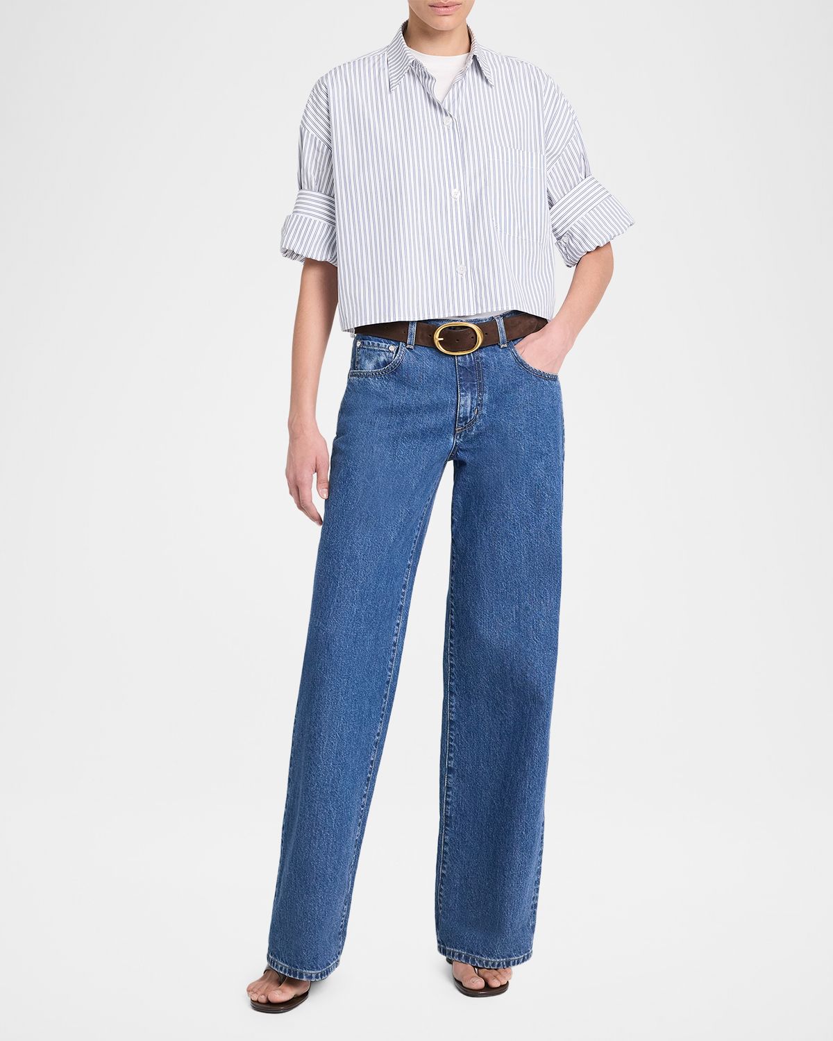 TWP Next Ex Striped Cropped Shirt | Thumbnail 8