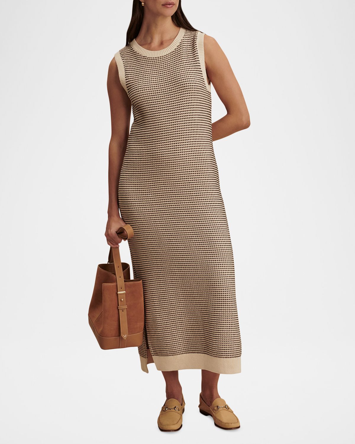 Varley Sadia Stitch-Knit Midi-Dress