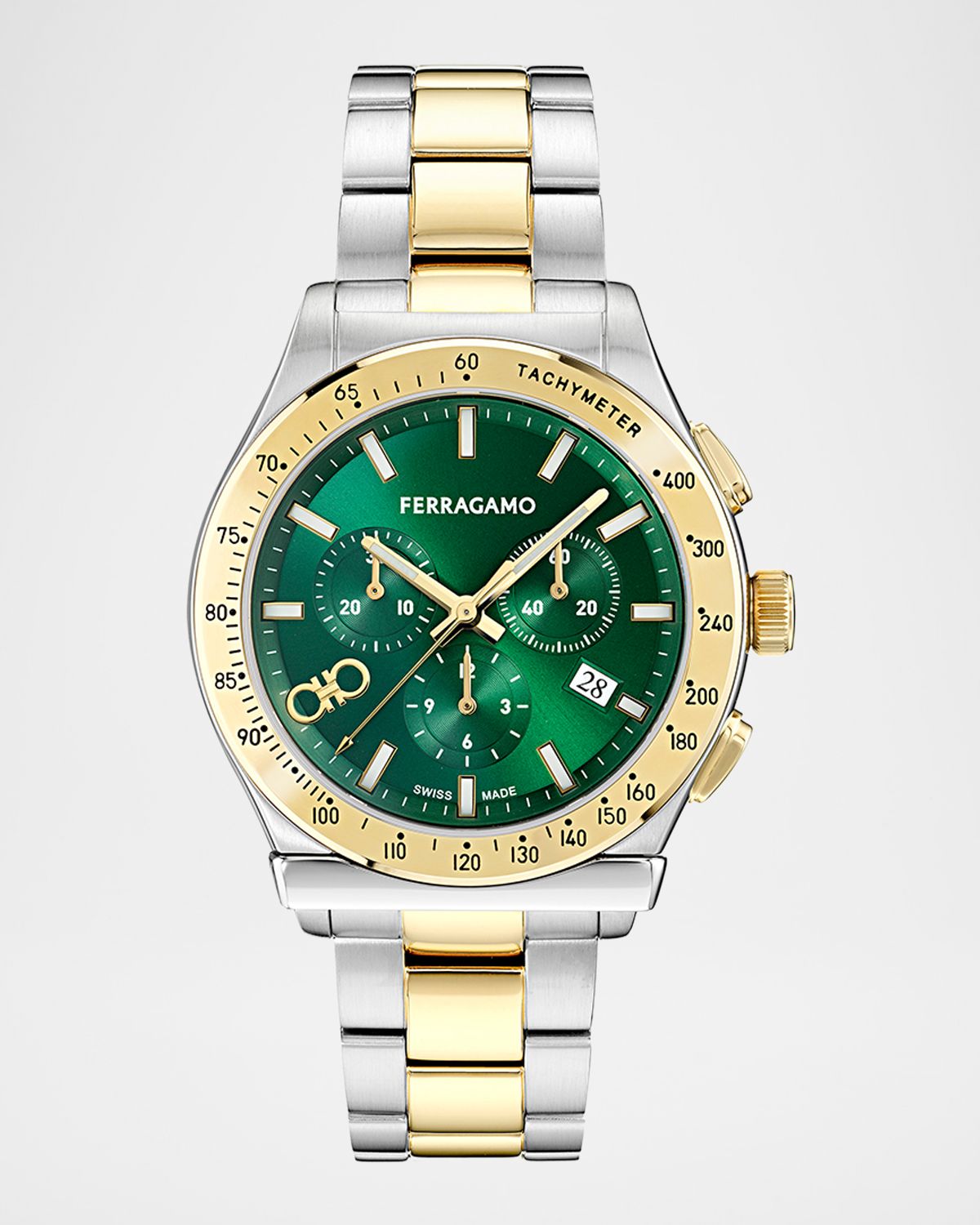 Ferragamo Men 's 1927 Two-Tone Bracelet Chronograph Watch