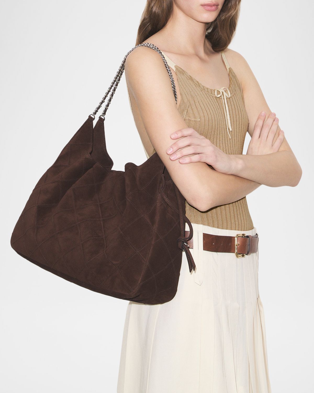Tory Burch Fleming Large Suede Tote Bag | Thumbnail 5 Tory Burch Fleming Large Suede Tote Bag | Thumbnail 5