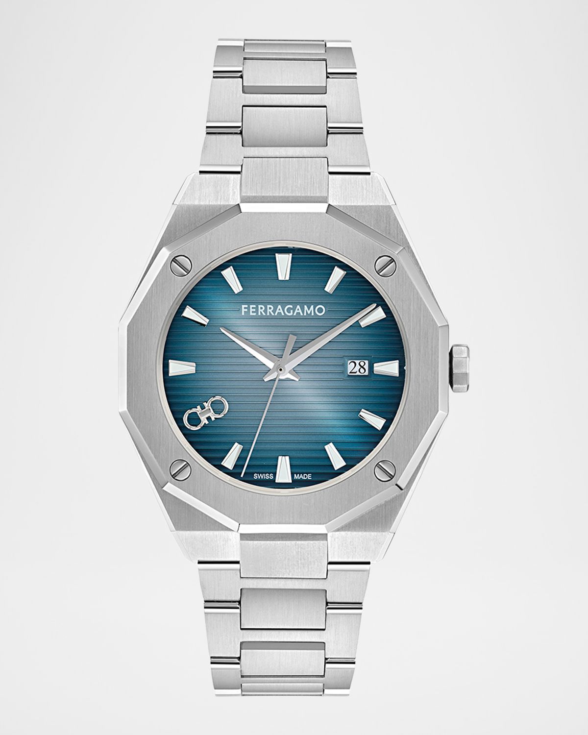 Ferragamo Men 's Edge Stainless Steel Bracelet Watch