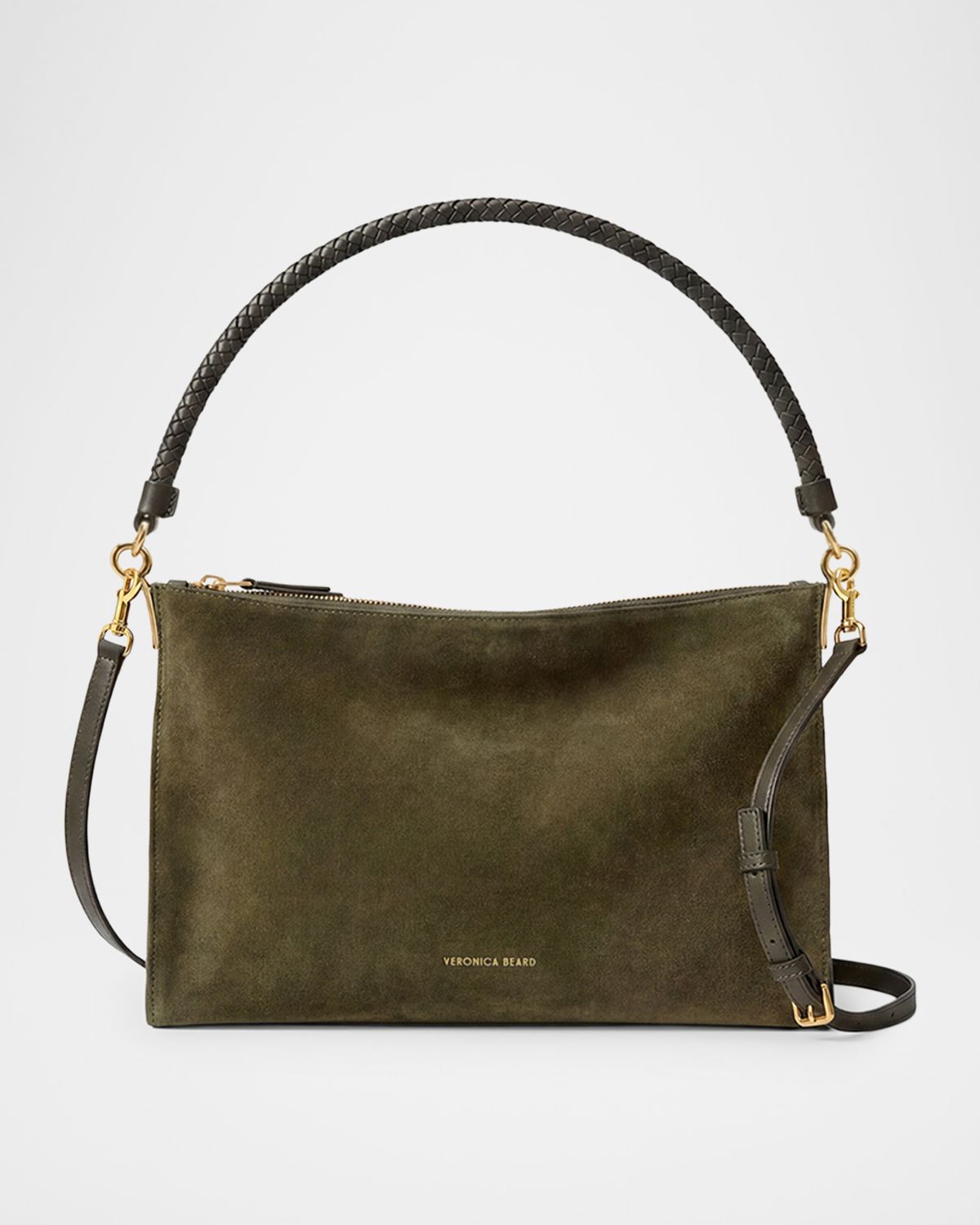 Veronica Beard Vida Small Suede Top-Handle Bag