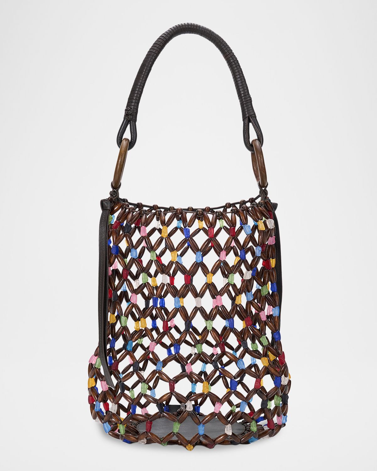 STAUD Del Mar Beaded Bucket Bag