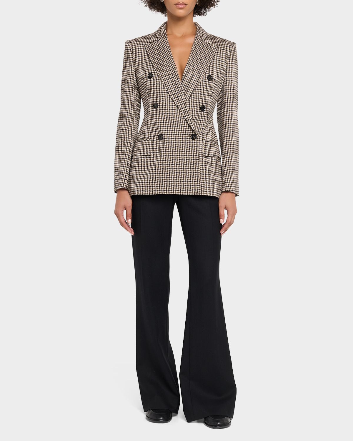 Max Mara Wool Houndstooth Double-Breasted Jacket | Thumbnail 5 Max Mara Wool Houndstooth Double-Breasted Jacket | Thumbnail 5