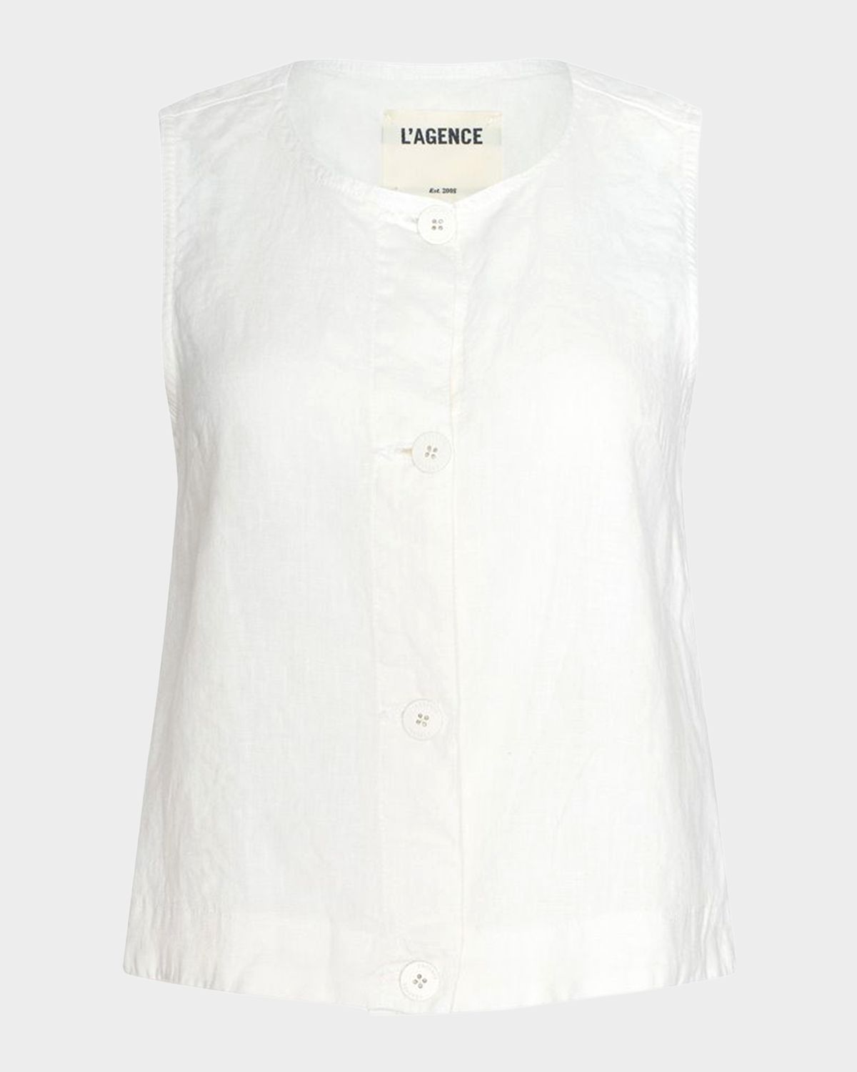 L 'Agence Foster Sleeveless Linen Top | Thumbnail 6
