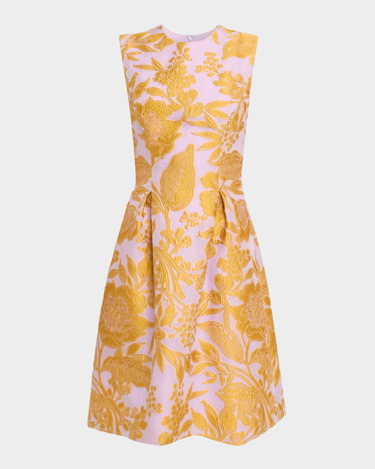 Lela Rose Sleeveless Floral Fil Coupe Knee-Length Dress | Thumbnail 6