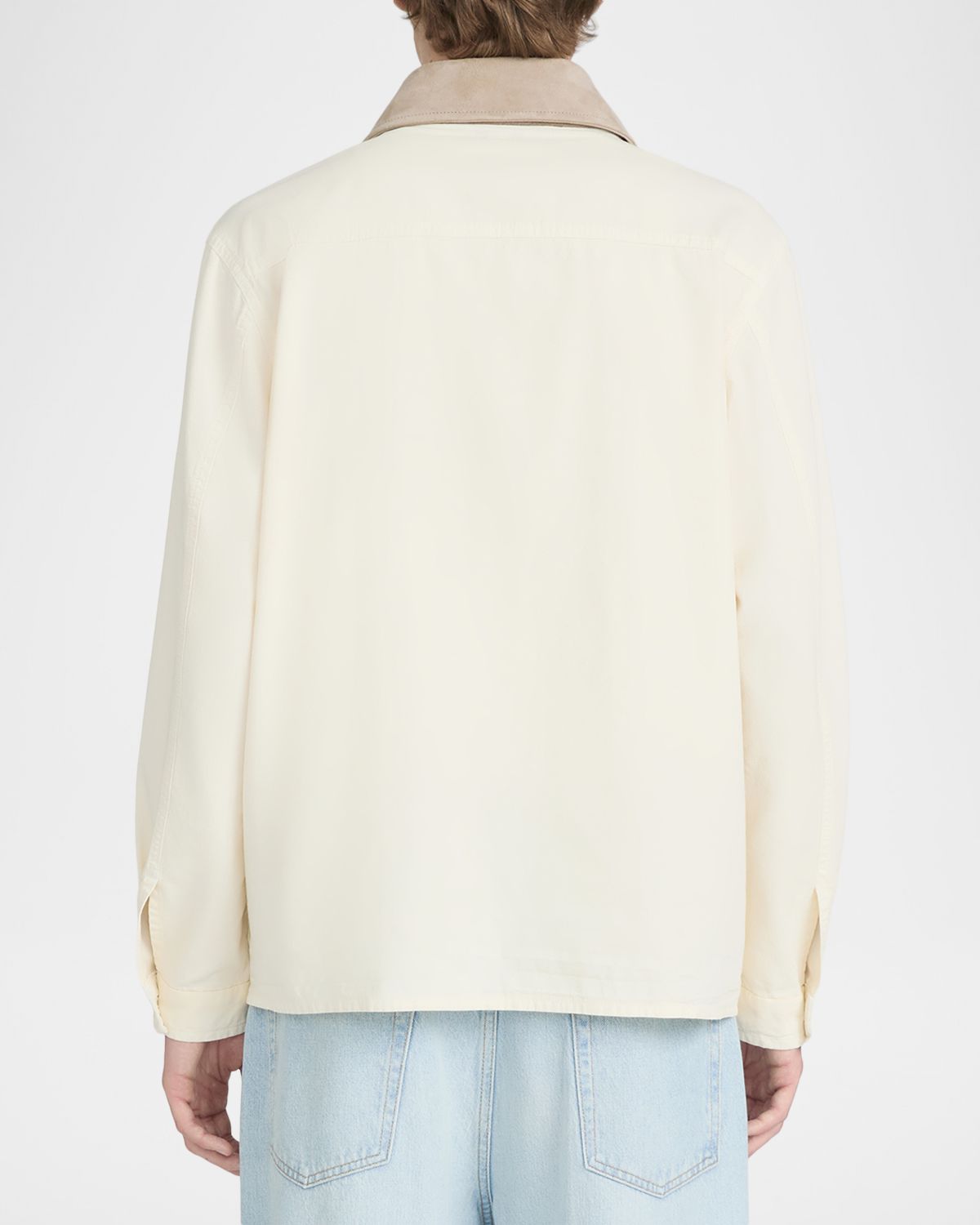 FRAME Men 's Corduroy-Collar Canvas Shirt Jacket | Thumbnail 3