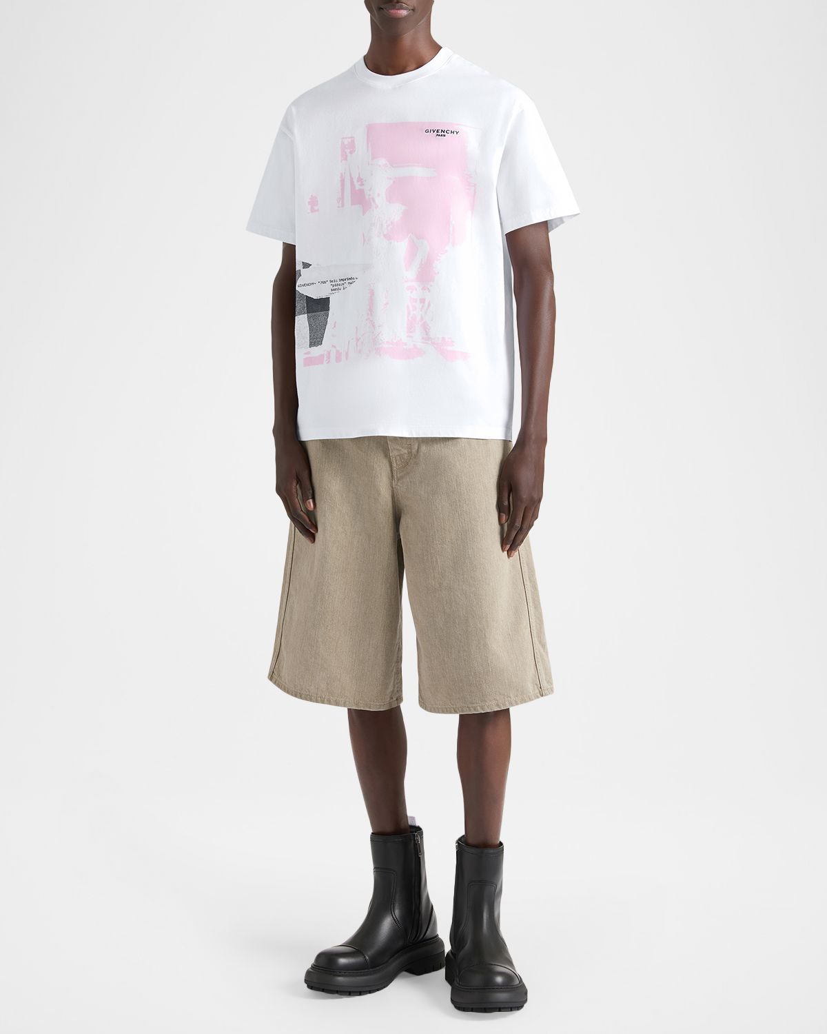 Givenchy Men 's Couture Seam Chino Bermuda Shorts | Thumbnail 4 Givenchy Men 's Couture Seam Chino Bermuda Shorts | Thumbnail 4